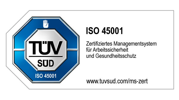 TÜV Siegel der RNG nach ISO 45001